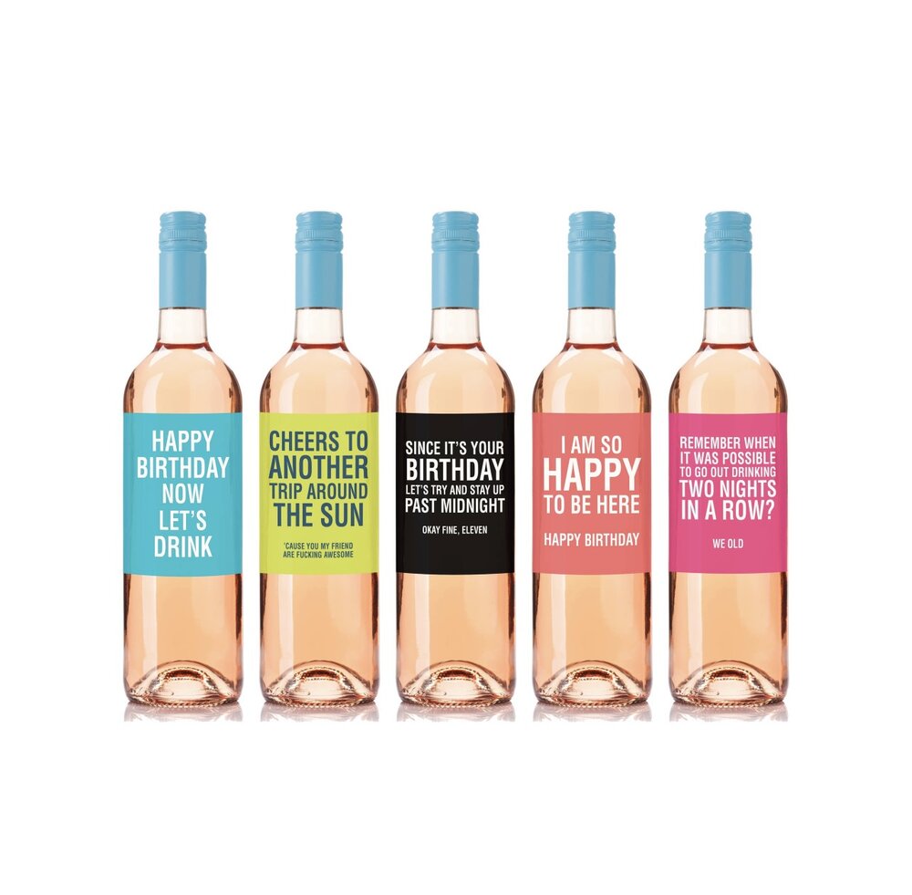 Birthday Wine Labels