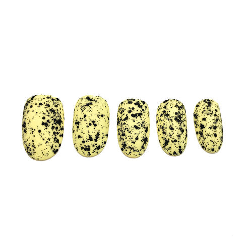 Yellow Speckled Egg Press-On Nails