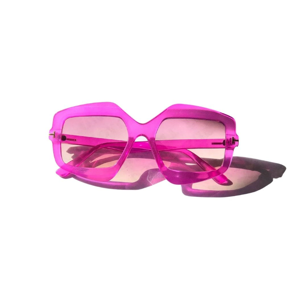 Hot Pink Wide Framed Sunnies