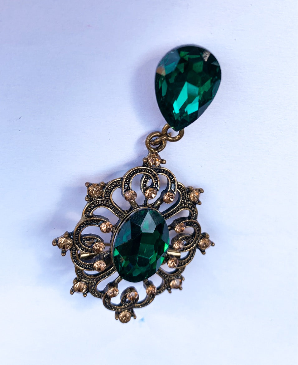 Luxe Emerald Broach