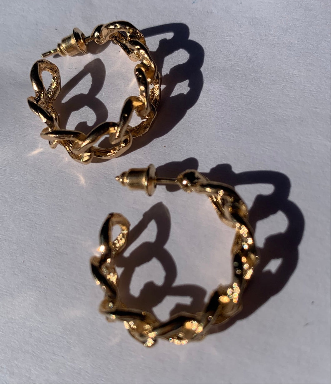 Small Gold Chain Earrings